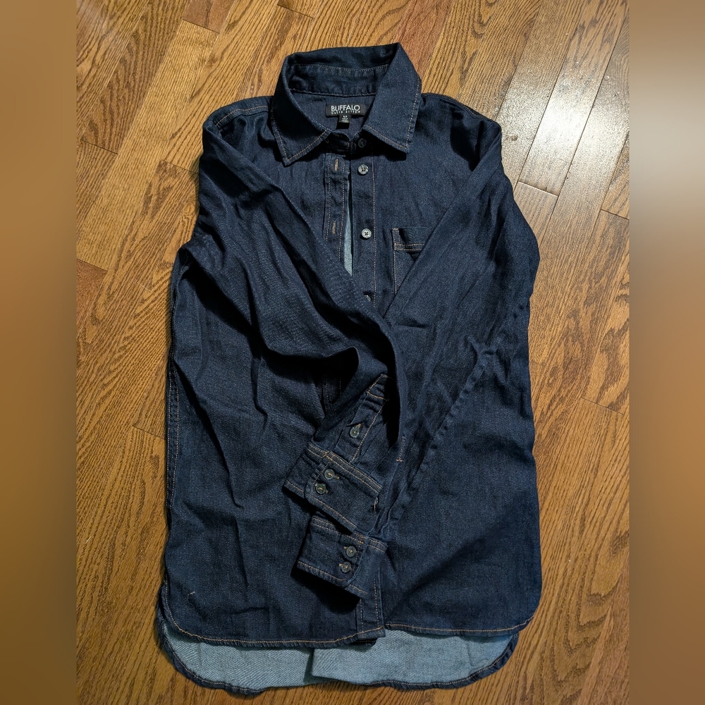 Buffalo David Bitton Dark Denim Jean Shirt - Small